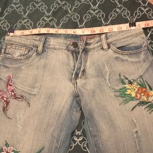 Embroidered Light Blue Jeans